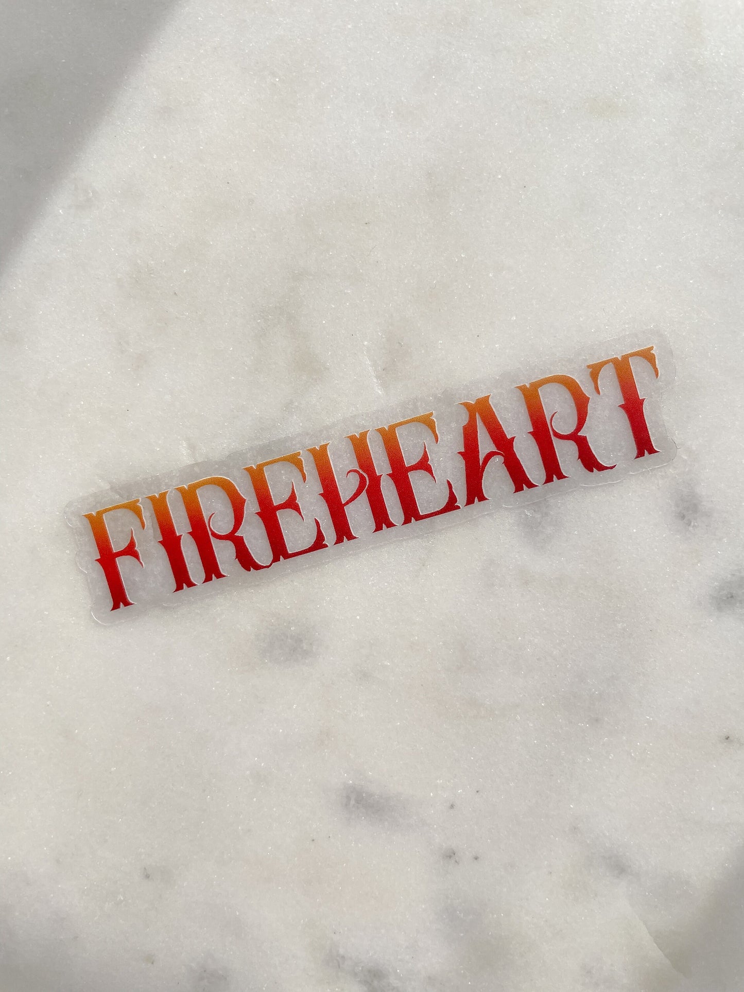 Fireheart Flames Waterproof Sticker | Throne Of Glass | SJM | 4.5"x1"