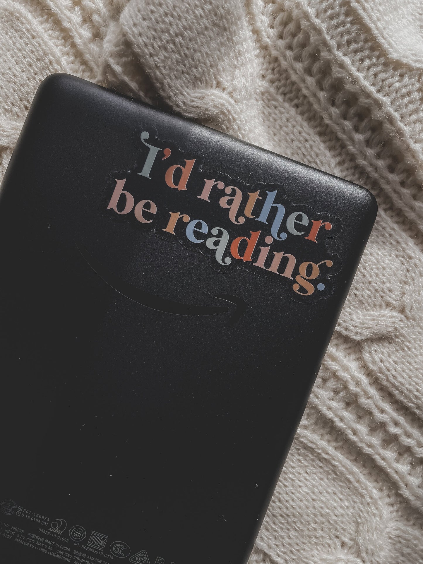 Id Rather Be Reading Waterproof Sticker | 3" x 1.36"