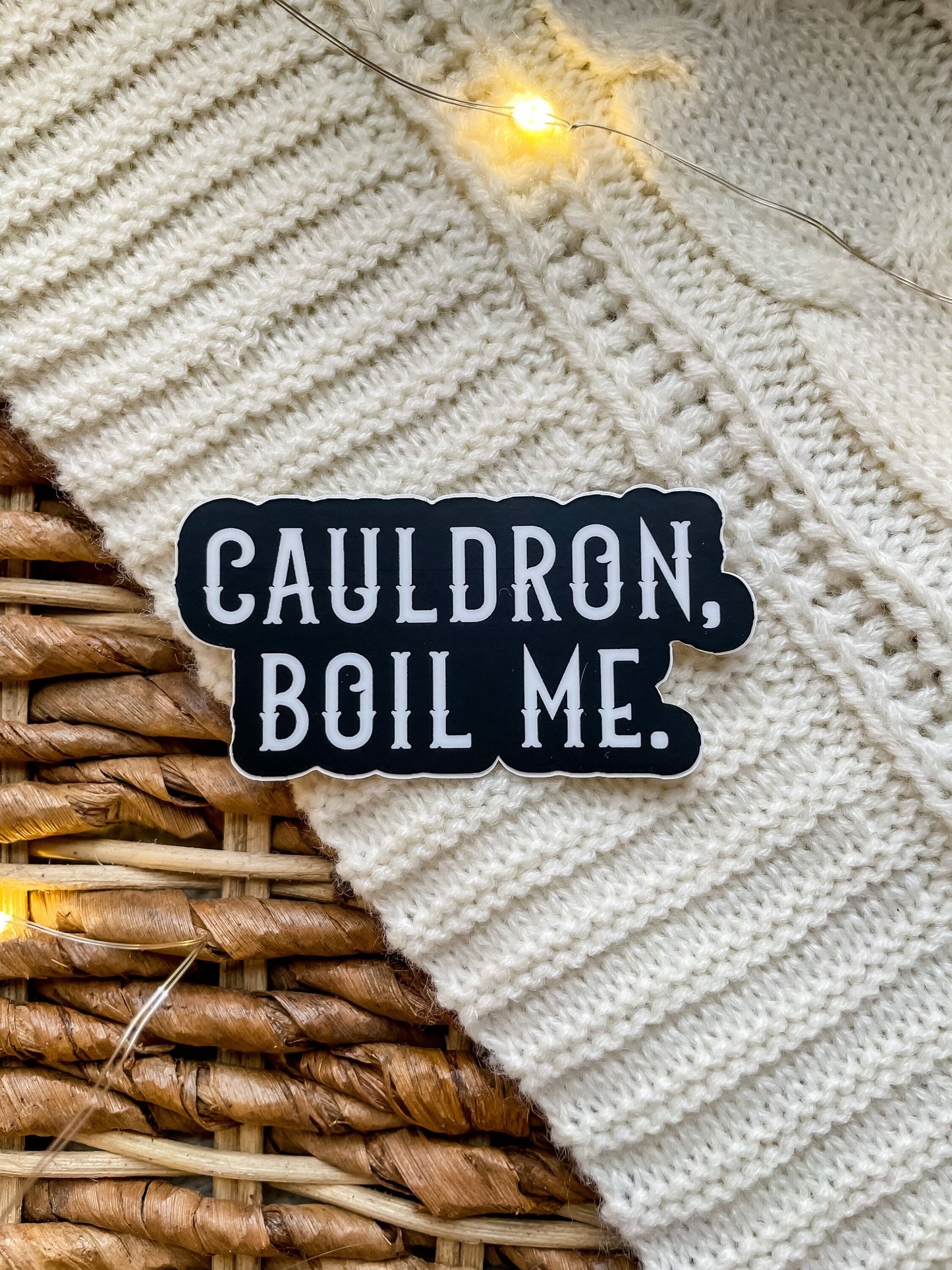 Cauldron Boil Me Waterproof Sticker | A Court of Thorns and Roses | SJM |  3" x 1.52"