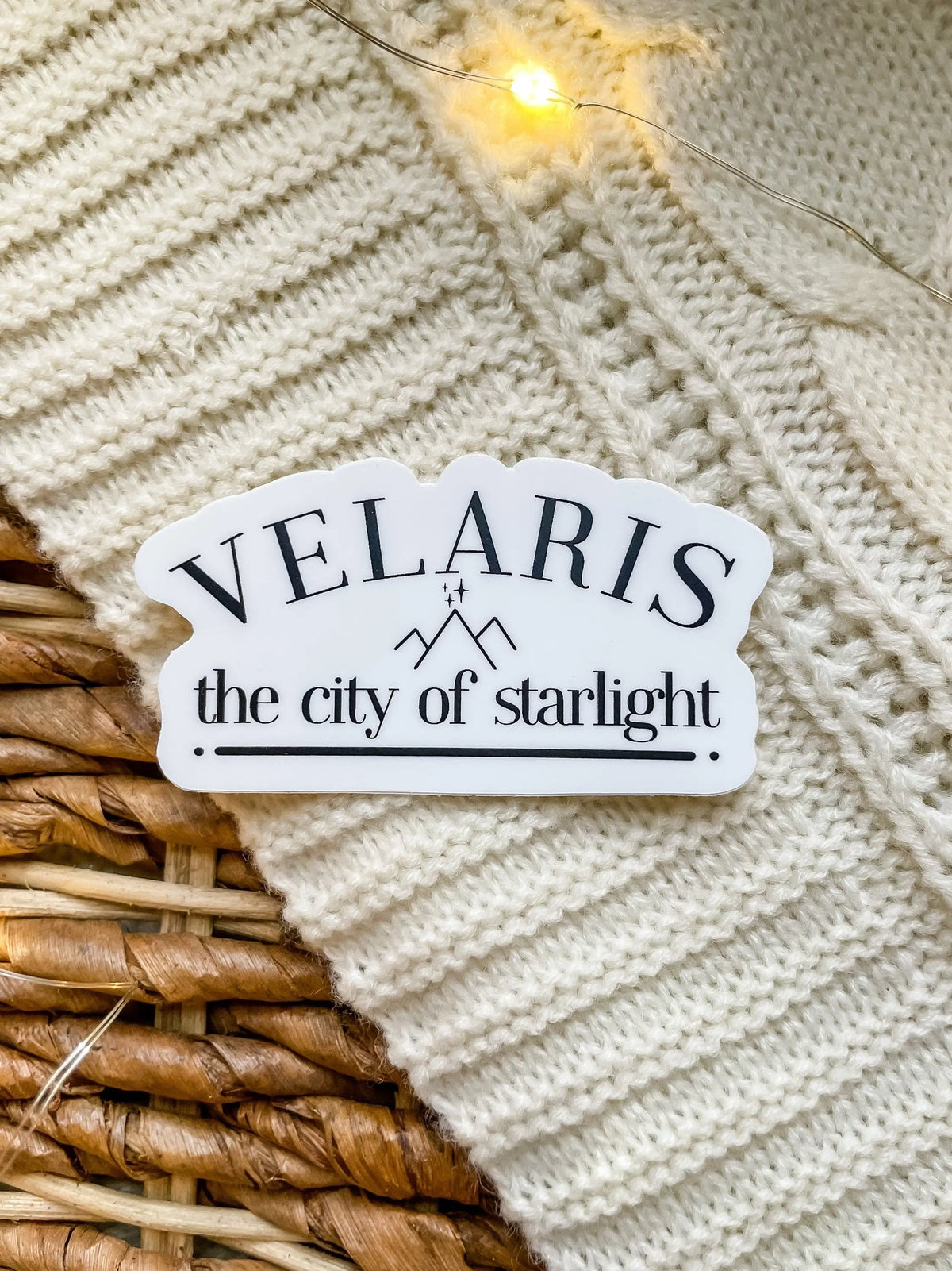 Velaris The City Of Starlight Waterproof Sticker | ACOTAR Inspired Laptop and Water Bottle Sticker | Night Court Sticker | 3" x 1.66"