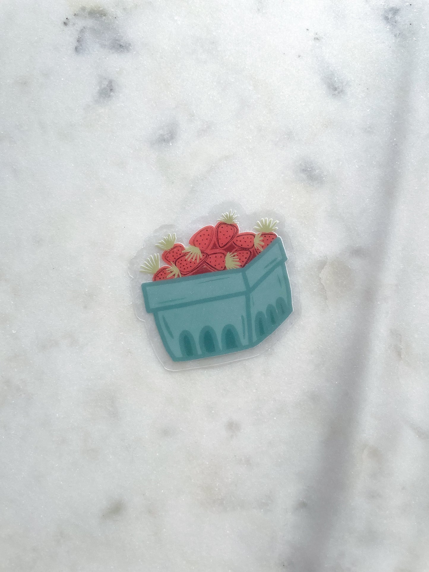 Strawberry Bushel Waterproof Sticker | 1.5"x1.4"