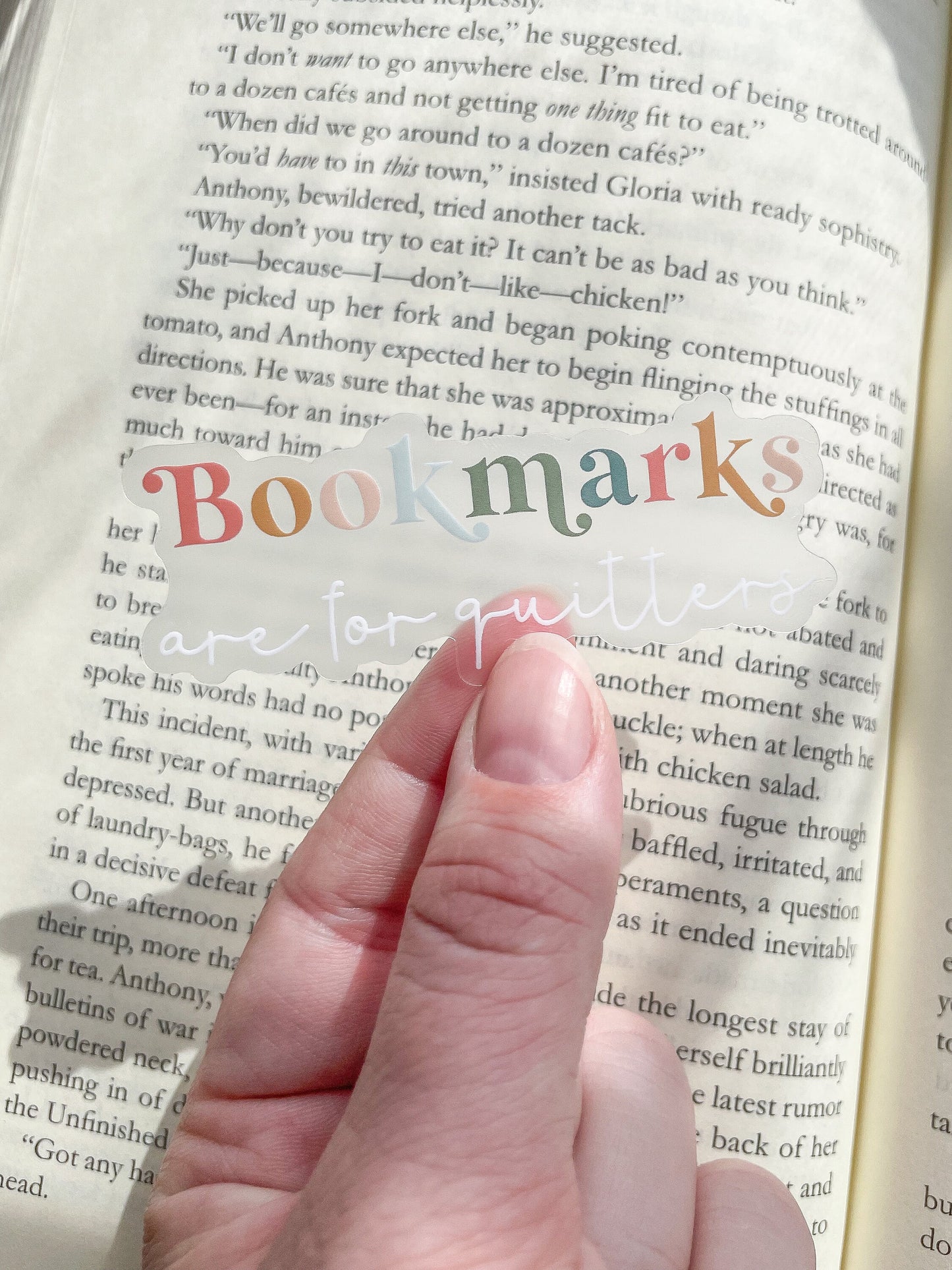 Bookmarks Are For Quitters Waterproof Sticker | 3" x 1.2"