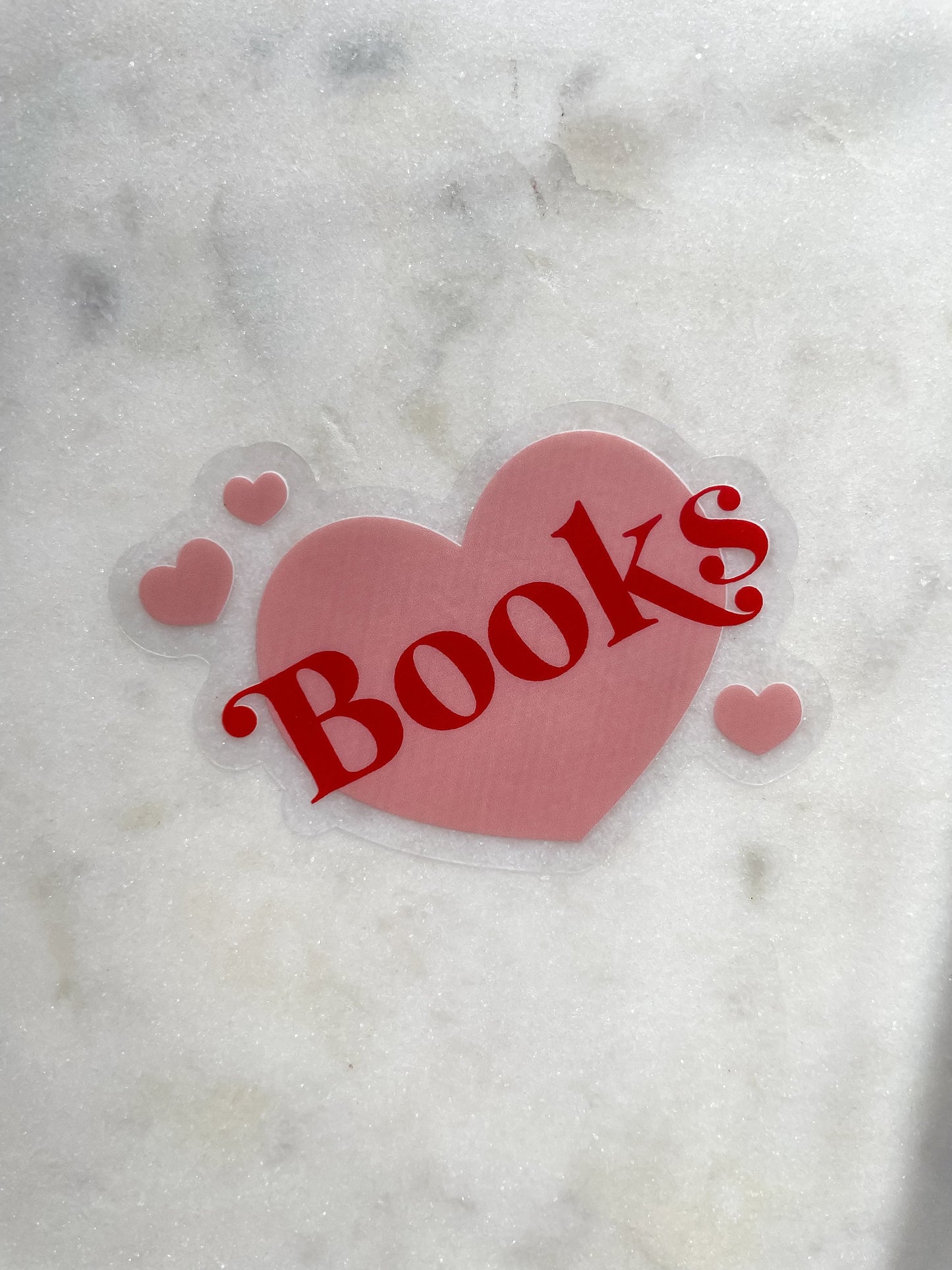 Books Heart Waterproof Sticker | Reader Sticker Bookish Laptop | Water Bottle Sticker | Book Worm Reading Sticker | 2.5"x2"