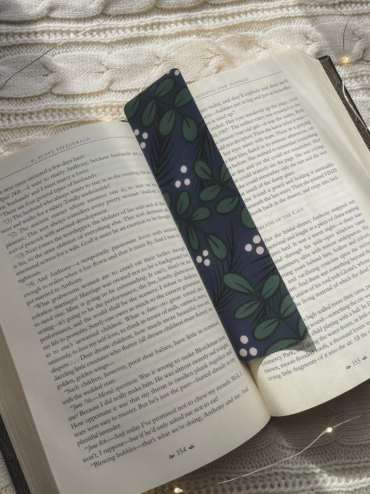 Dark Leaves Bookmark | 2"x8" Rounded Corners