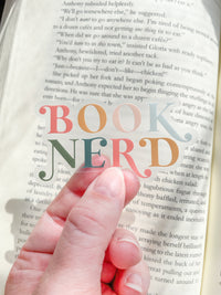 Book Nerd Waterproof Sticker | 3" x 1.6"