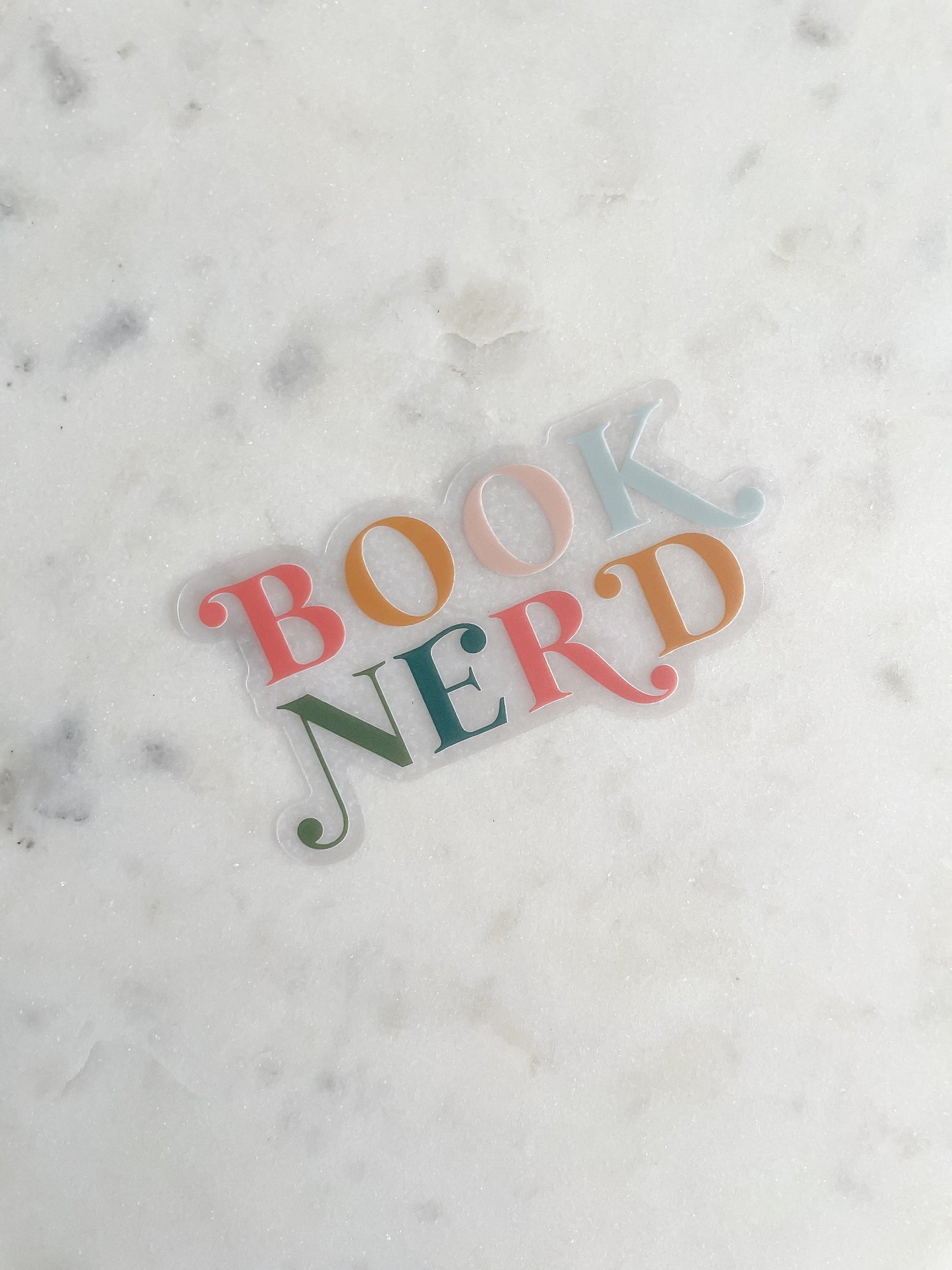 Book Nerd Waterproof Sticker | 3" x 1.6"