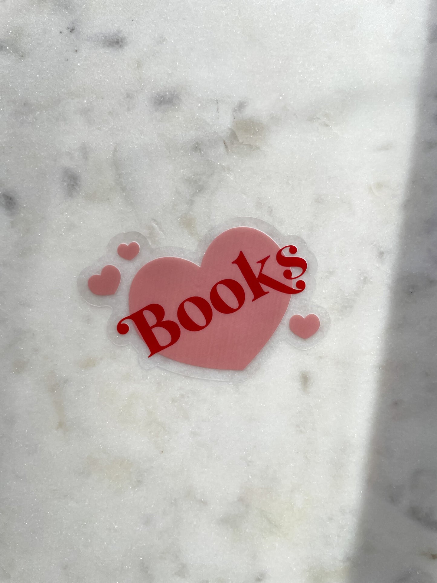 Books Heart Waterproof Sticker | Reader Sticker Bookish Laptop | Water Bottle Sticker | Book Worm Reading Sticker | 2.5"x2"