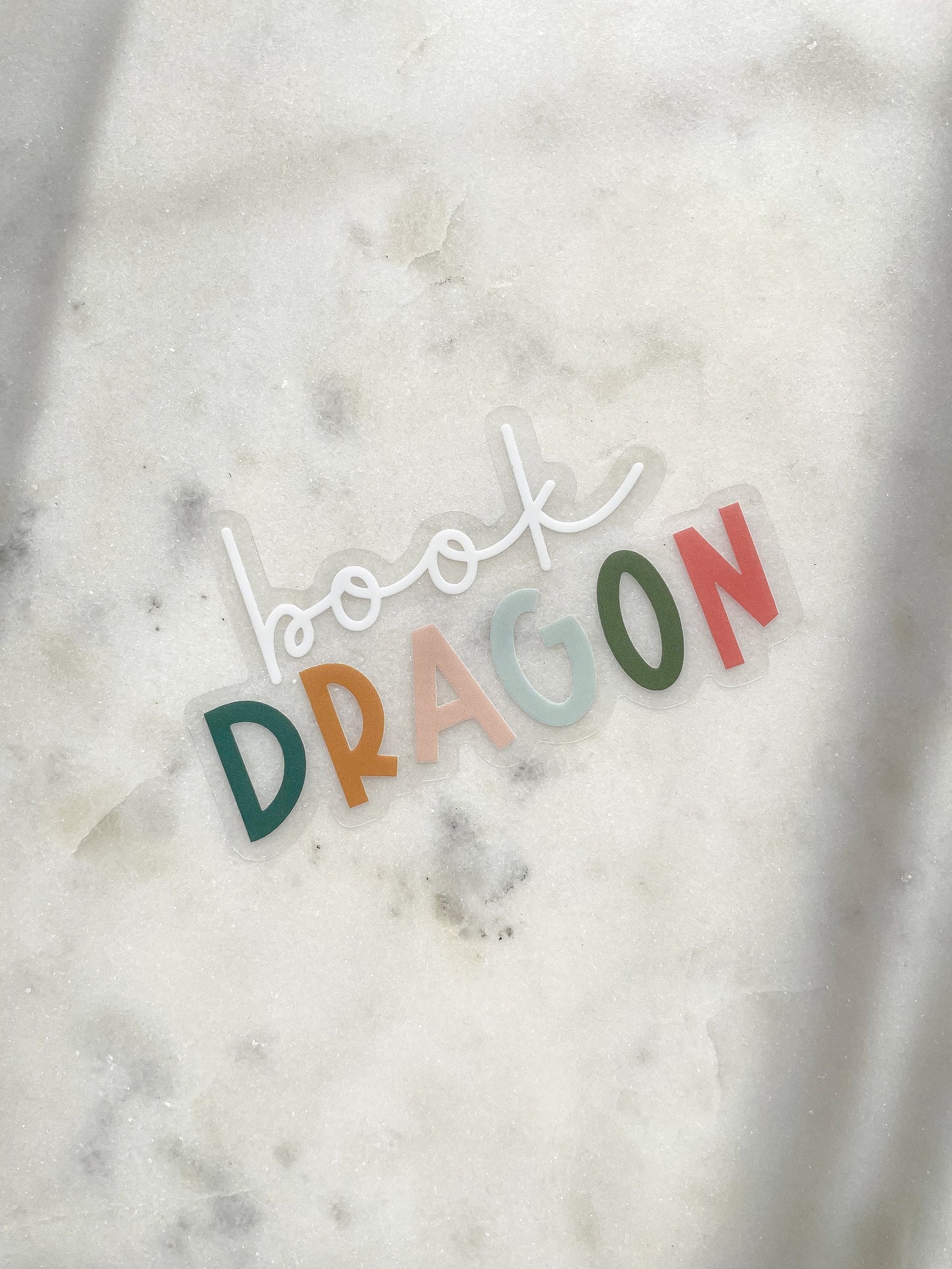 Book Dragon Waterproof Sticker | 3" x 1.7"