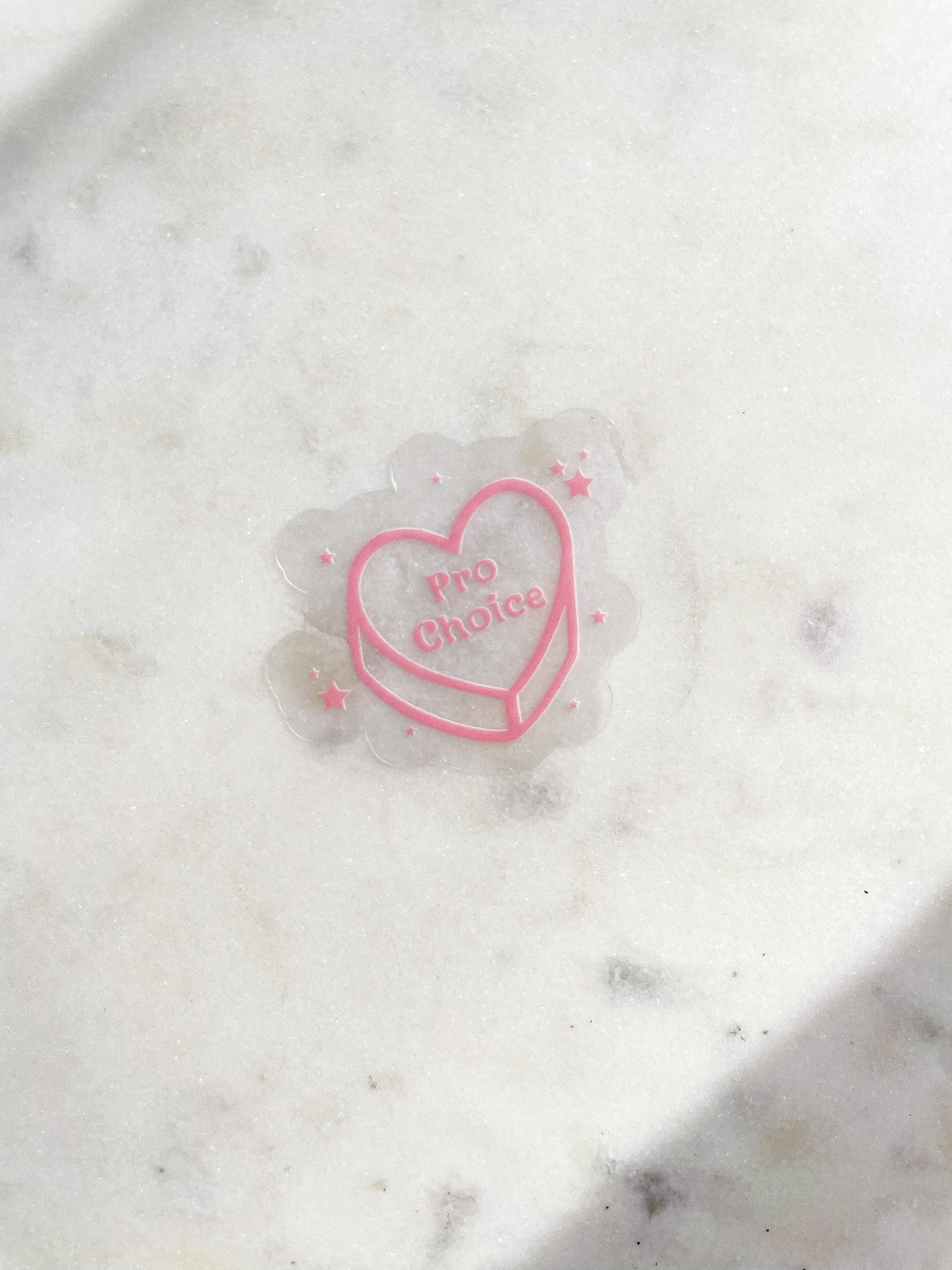 Pro Choice Conversation Heart Sticker