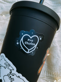 Pro Choice Conversation Heart Sticker | White