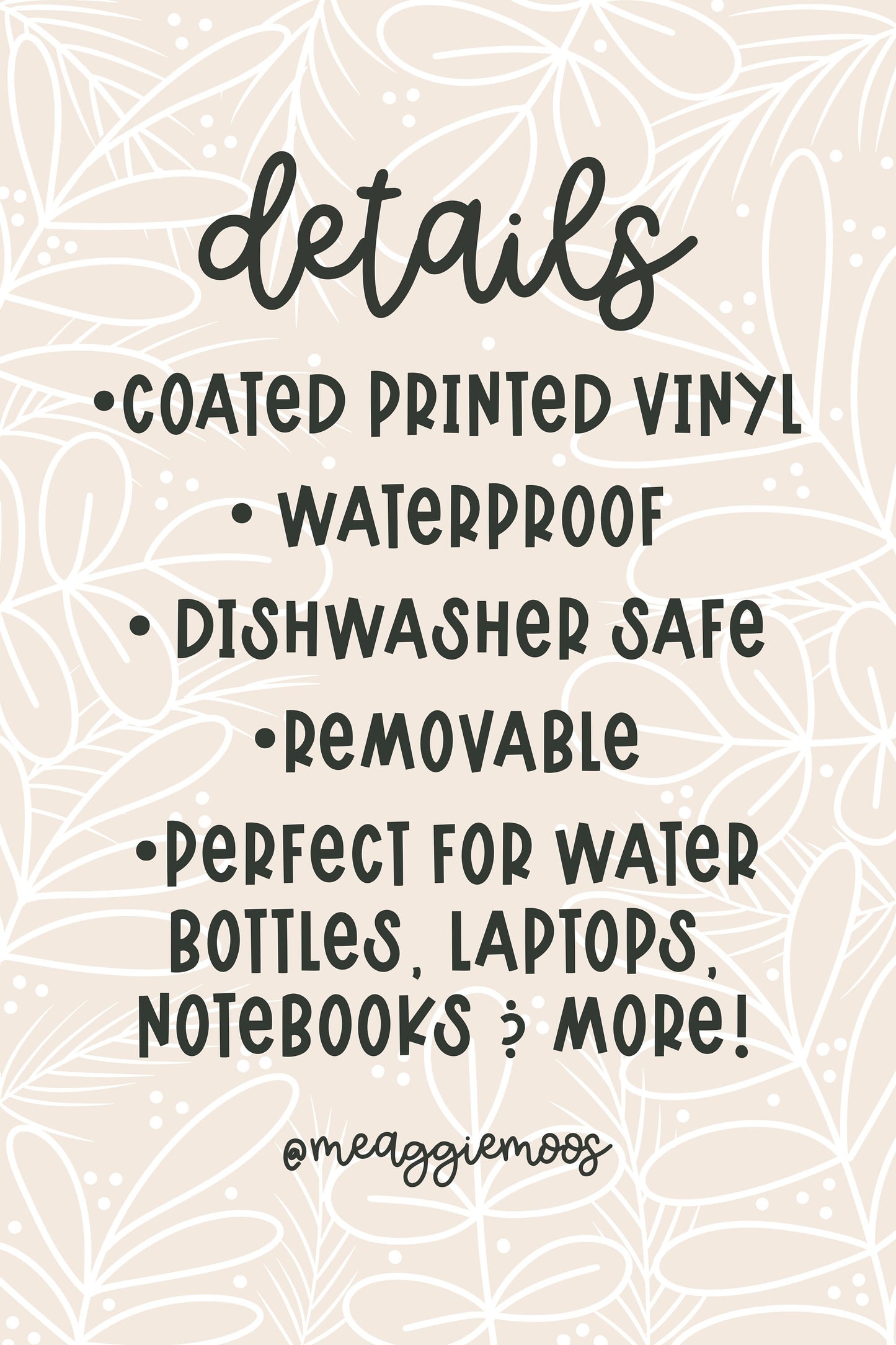 Beautiful Things Are Never Perfect Waterproof Sticker | 2"x 3"