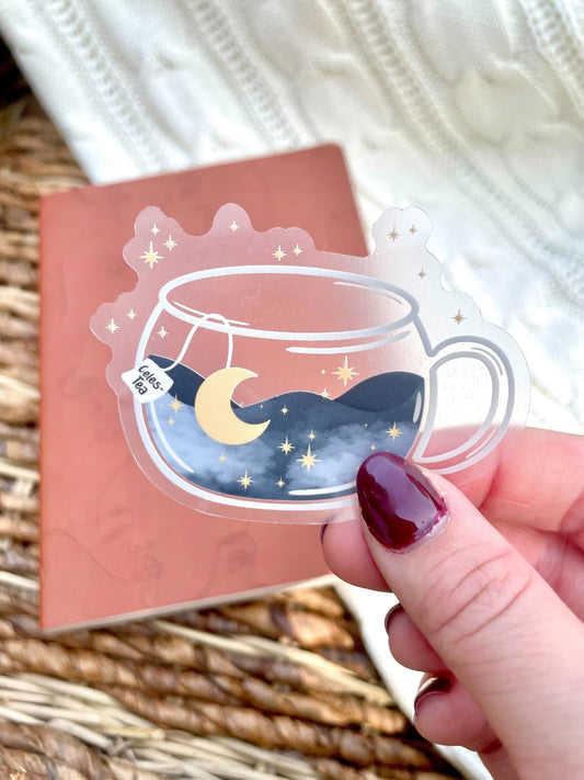 Celes-tea Celestial Tea Cup Waterproof Sticker | 3"x2.2"