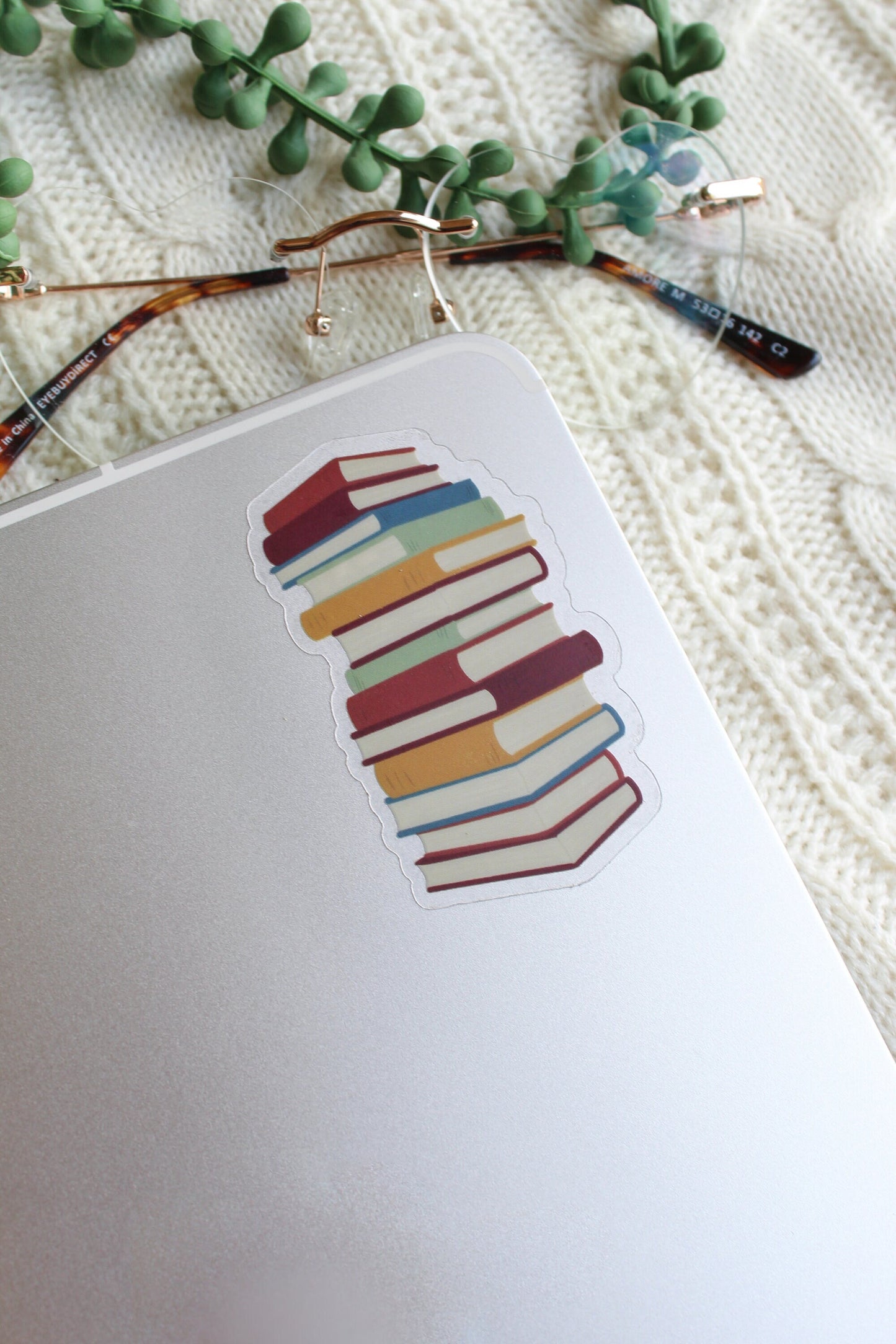 Book Stack Sticker | 3" x 2.2"