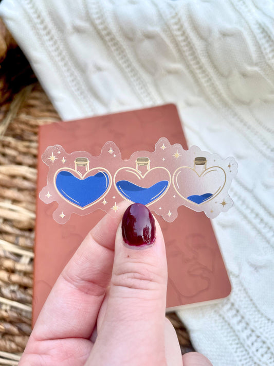 Mana Potion Heart Waterproof Sticker | 3"x1.3"