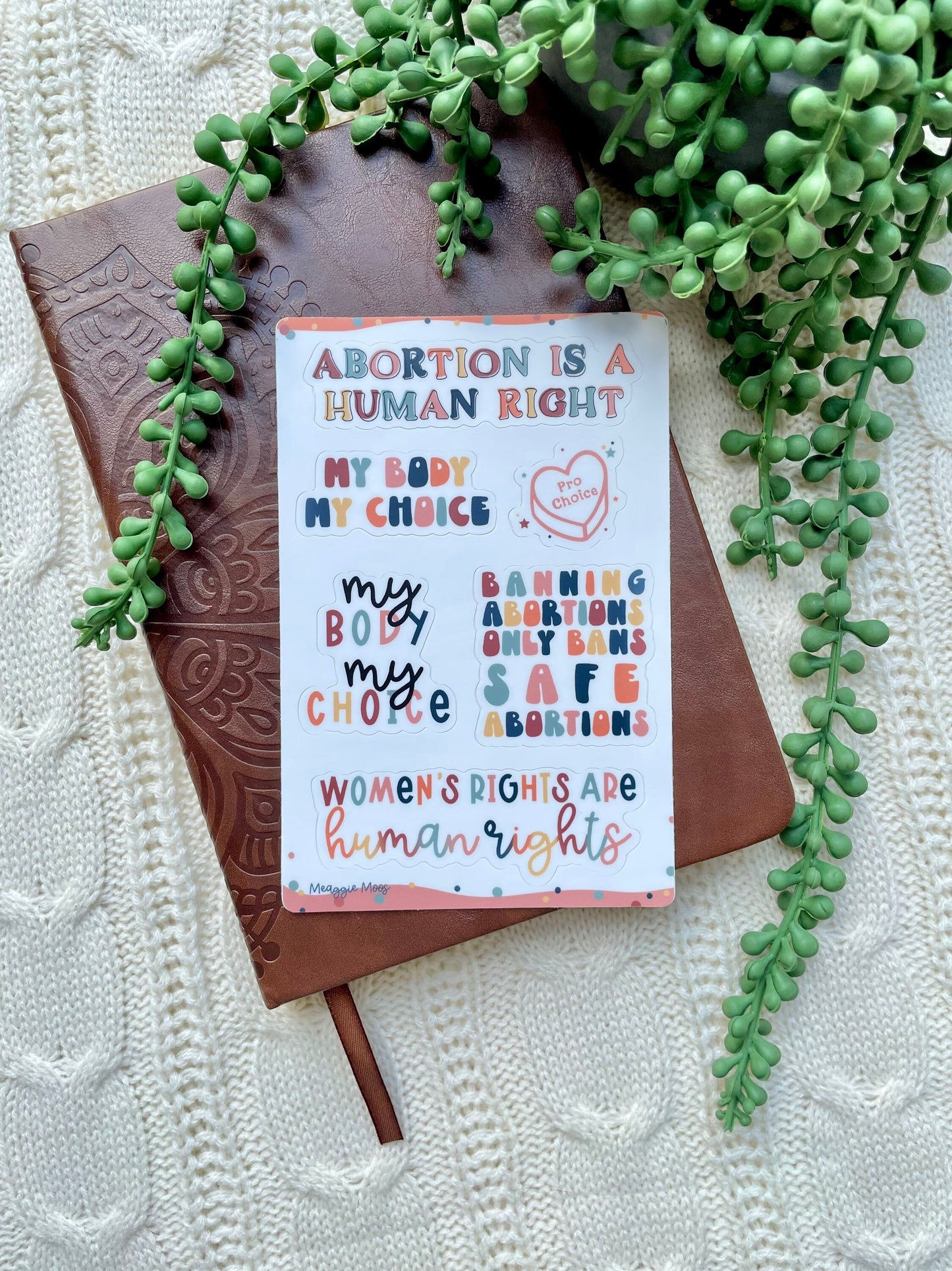 Pro Choice Sticker Sheet | 6 Stickers | 6"x4"