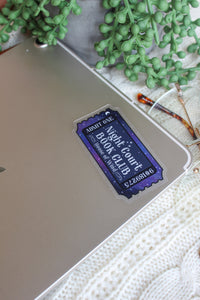 Night Court Book Club Waterproof Sticker | A Court of Thorns  and Roses | SJM |   3" x 1.6"