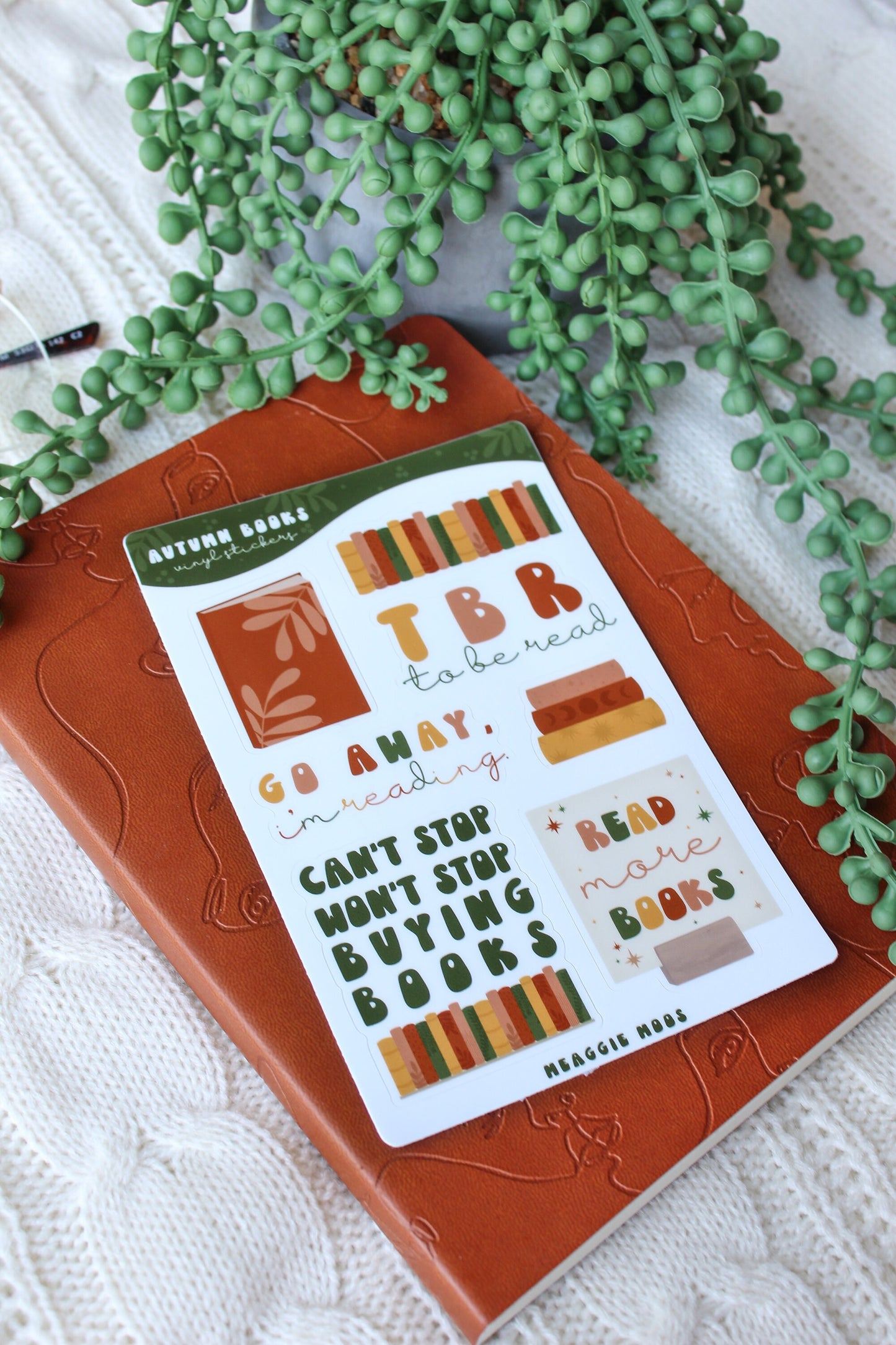 Boho Books Bookish Sticker Sheet | 7 Stickers | 6"x4"