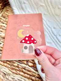 Mushroom Fairy House Waterproof Sticker | 2.5"x2.2"