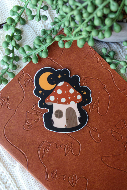 Halloween Spooky Mushroom Fairy House Waterproof Sticker