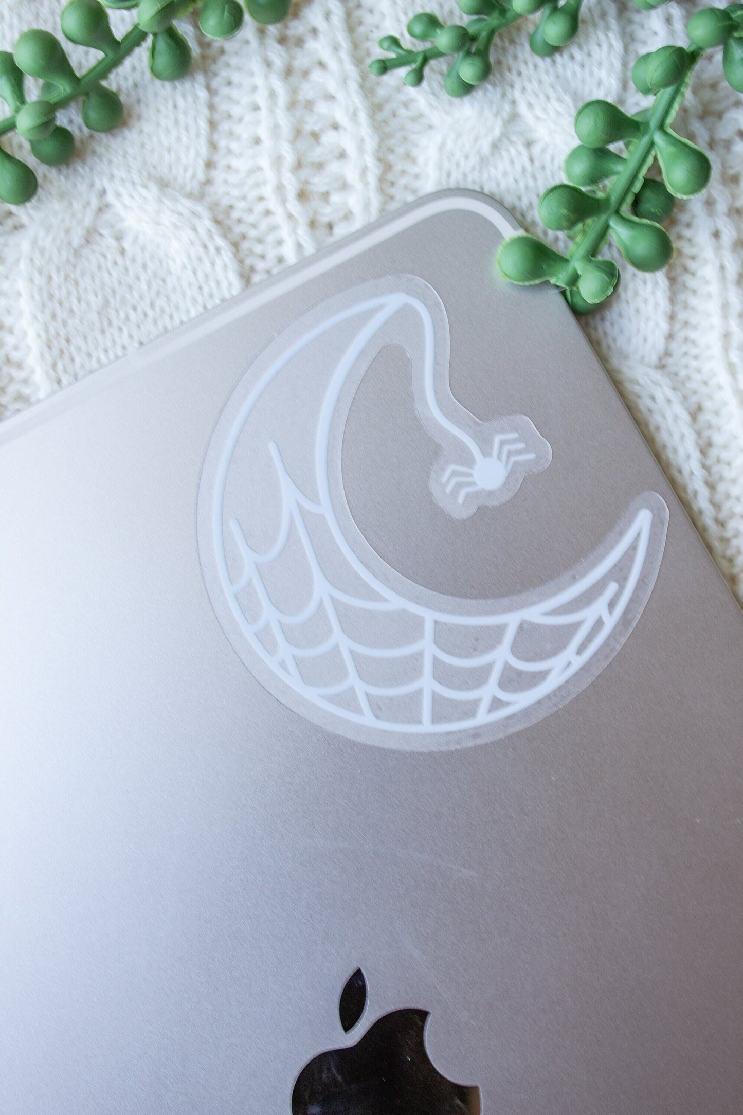 Spider Web Moon Waterproof Sticker | 3"x2.9"