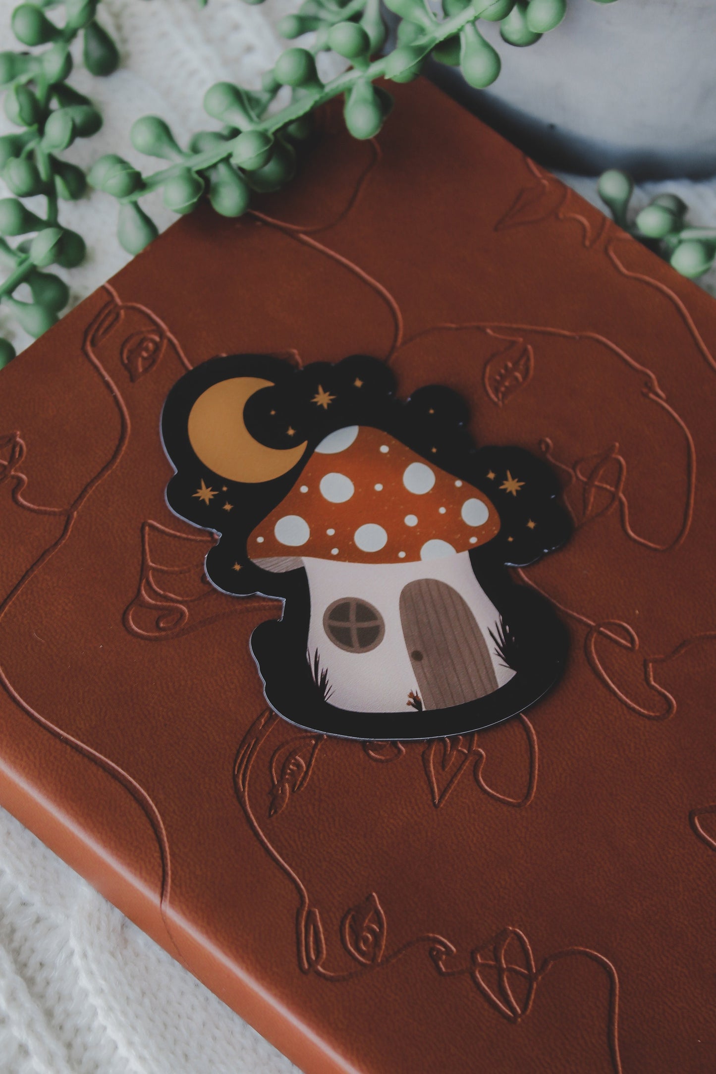 Spooky Fairy Mushroom House Magnet