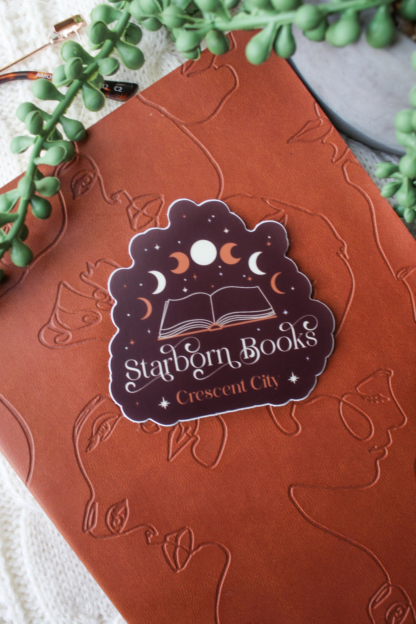 Starborn Books Waterproof Sticker | Crescent City | SJM | 3"x2.9"