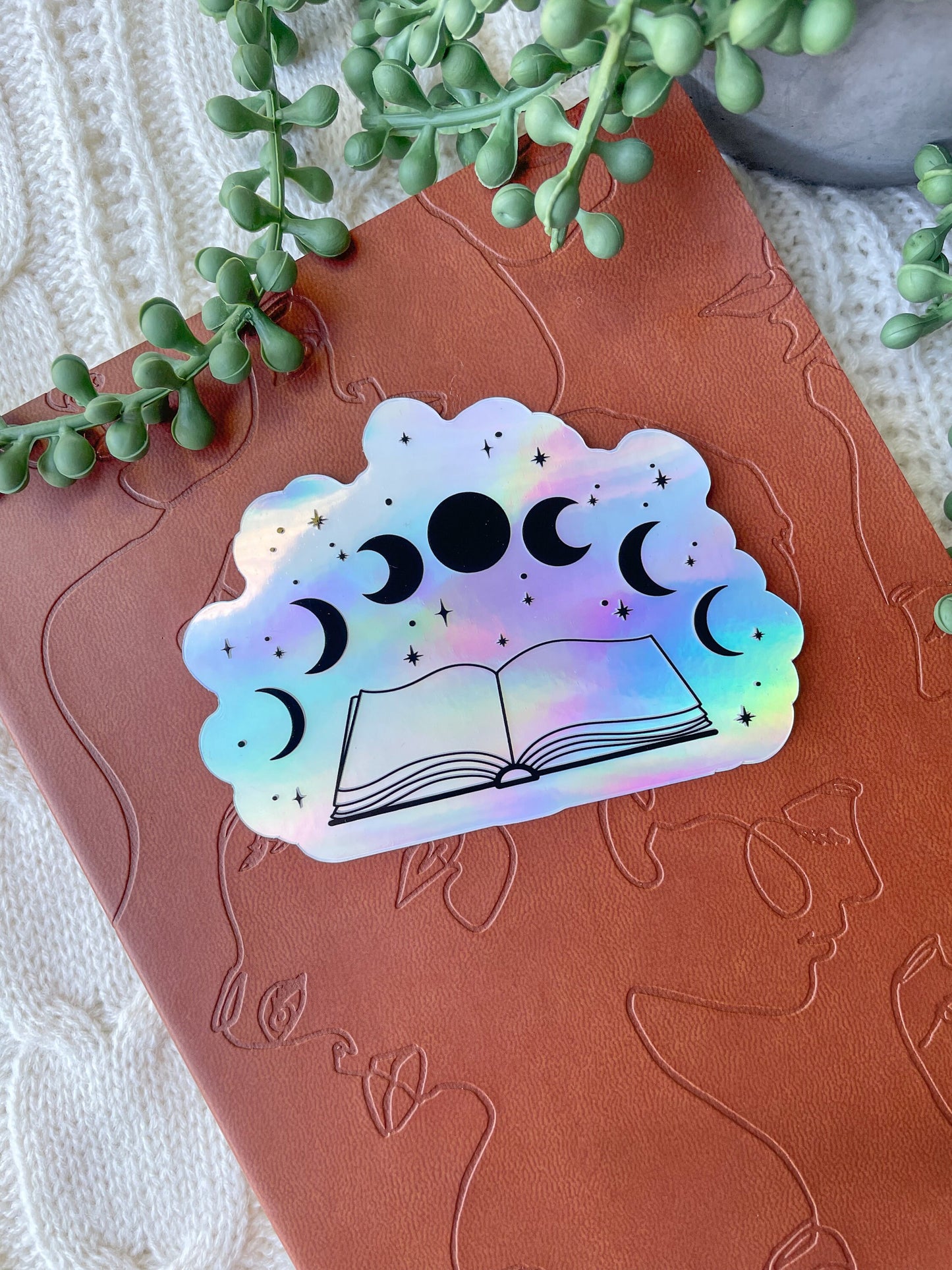 Celestial Book Holographic Sticker