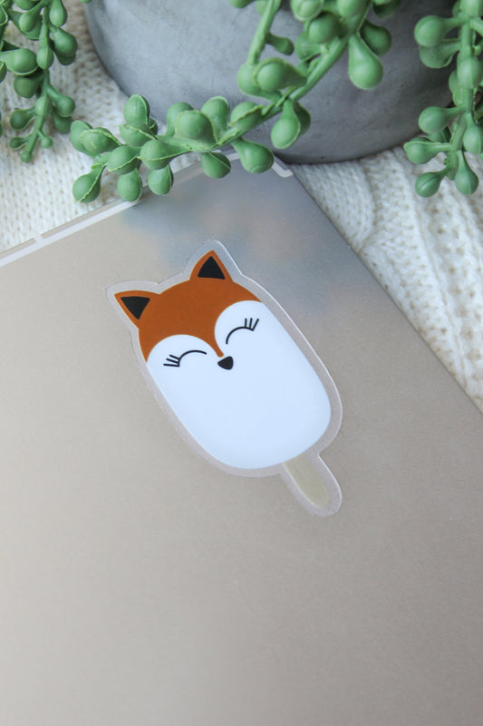 Fox Fall Pop Waterproof Sticker | 1.6" x 3"