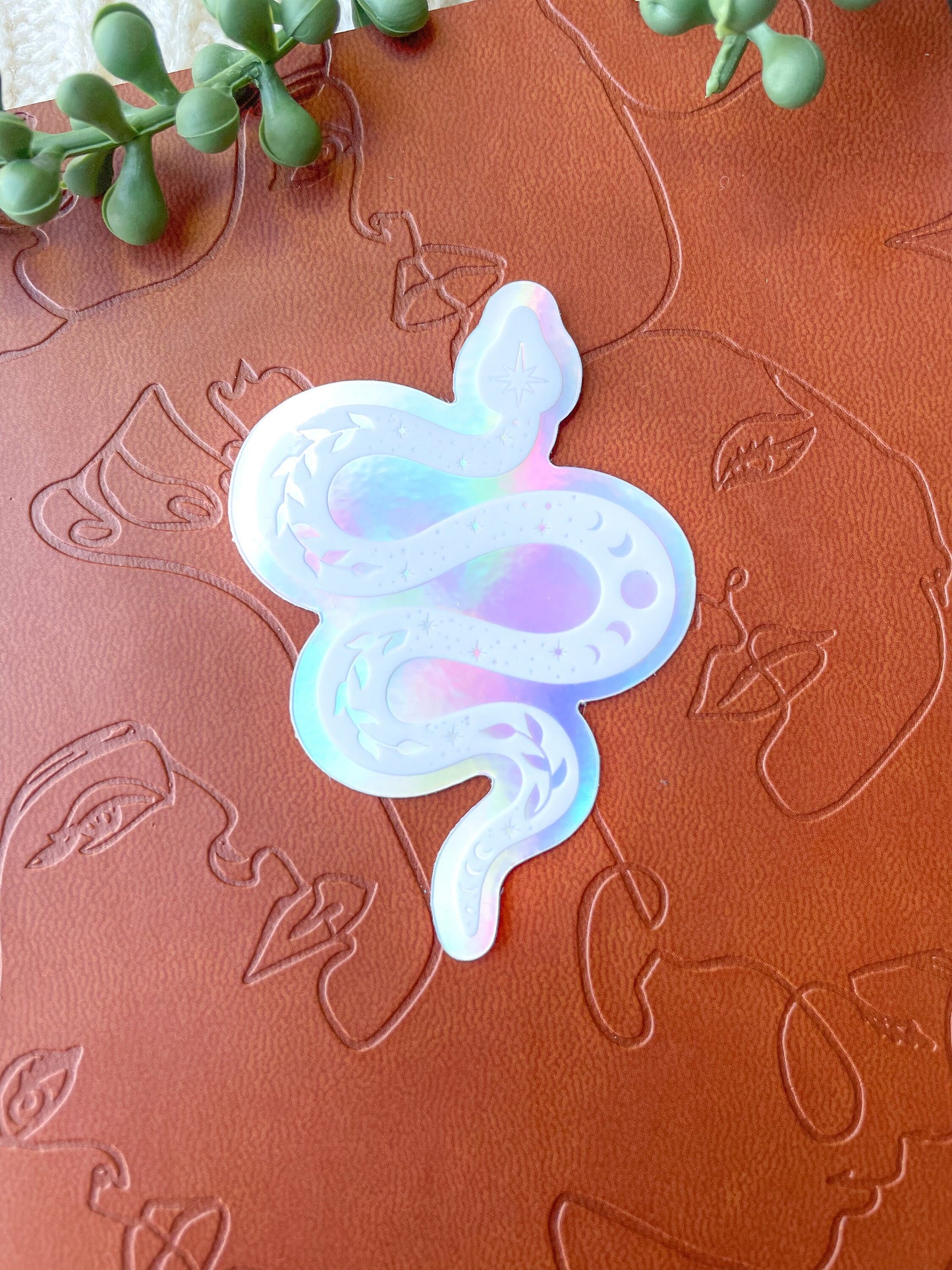 Holographic Celestial Serpent Waterproof Sticker | 3"x2.1"