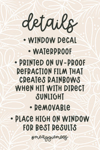 Celestial Book Suncatcher Window Sticker | 4"x2.9"