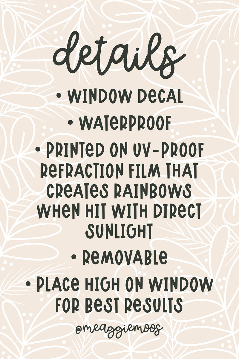 Spooky Spider Web Suncatcher Window Sticker | 4"x4"