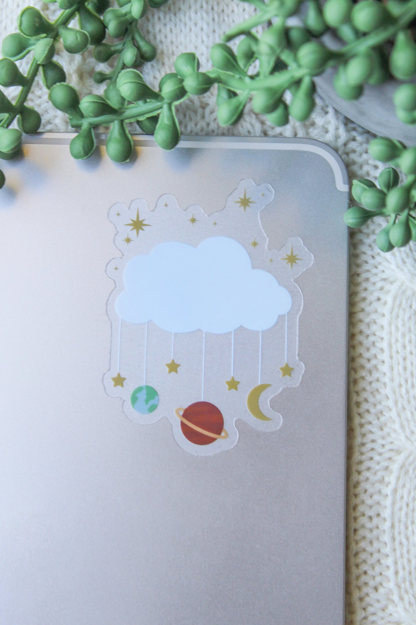 Celestial Cloud Waterproof Sticker | 3"x2.3"