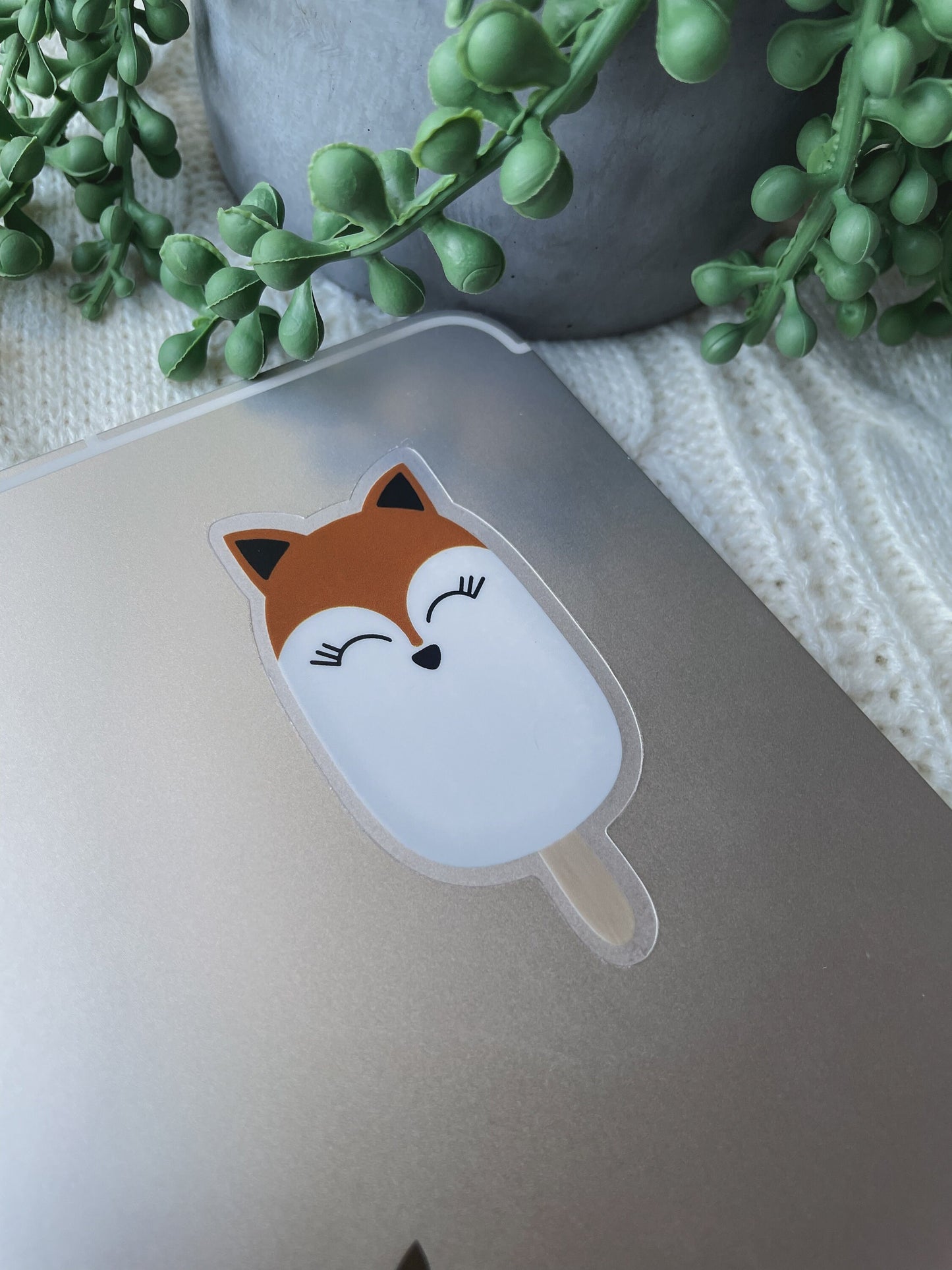 Fox Fall Pop Waterproof Sticker | 1.6" x 3"