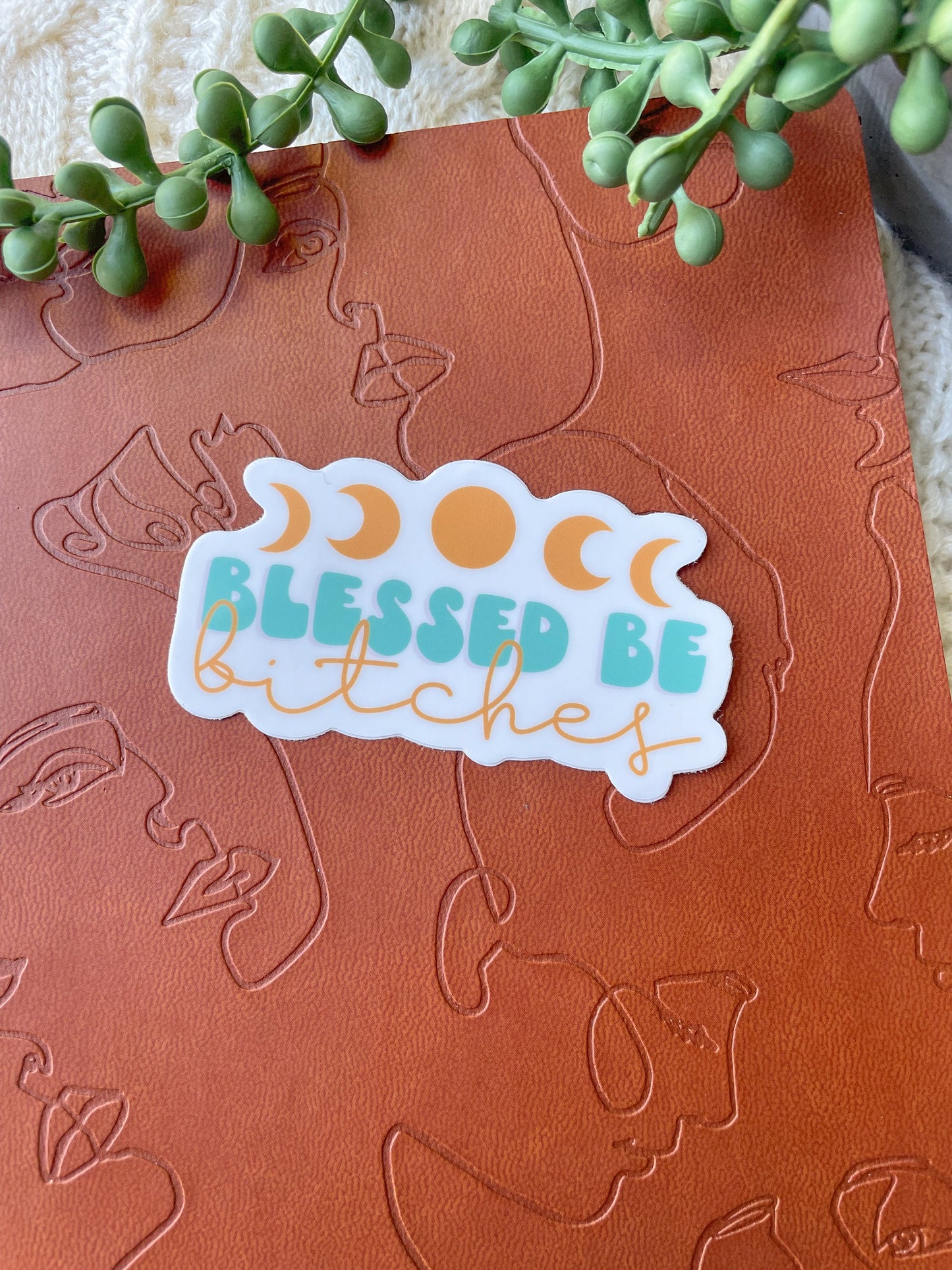 Blessed Be Witches Waterproof Sticker | 3"x1.7"