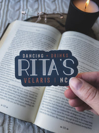 Rita's Waterproof Sticker | Navy | A Court of Thorns and Roses | SJM | 3"x1.8"