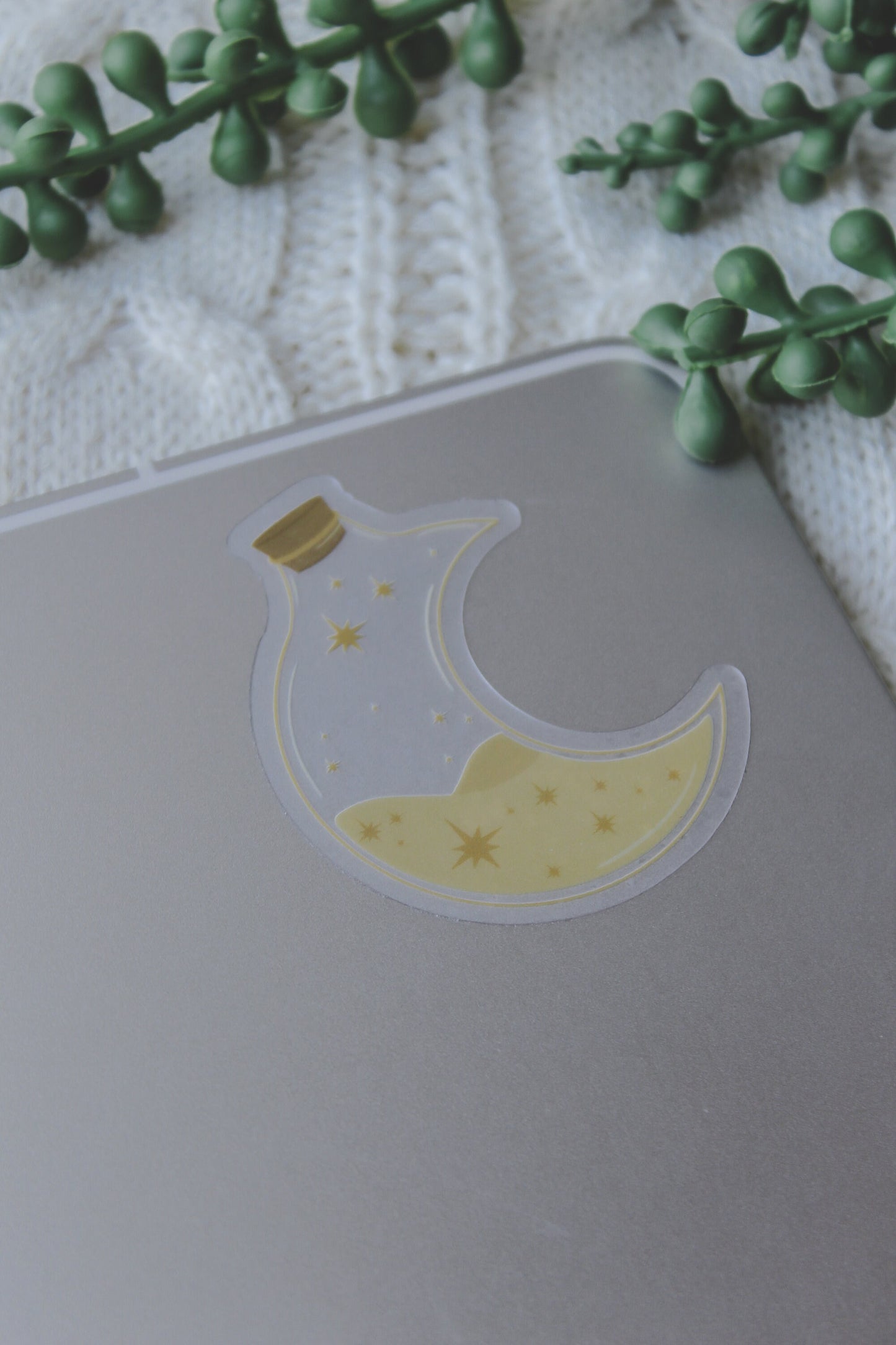 Crescent Moon Elixir Waterproof Sticker | 2.2" x 3"