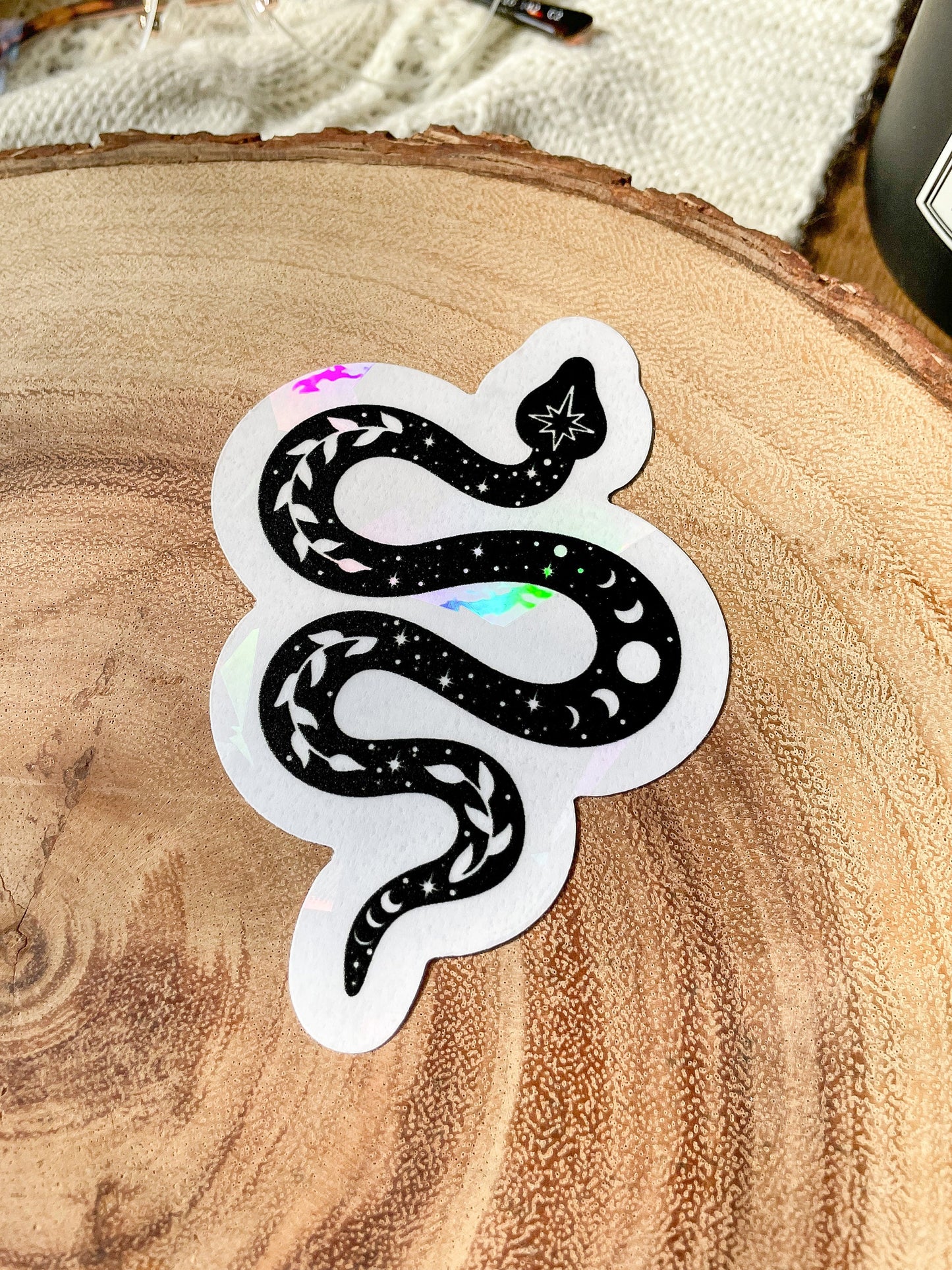 Celestial Serpent Suncatcher Window Sticker | 4"x2.9"