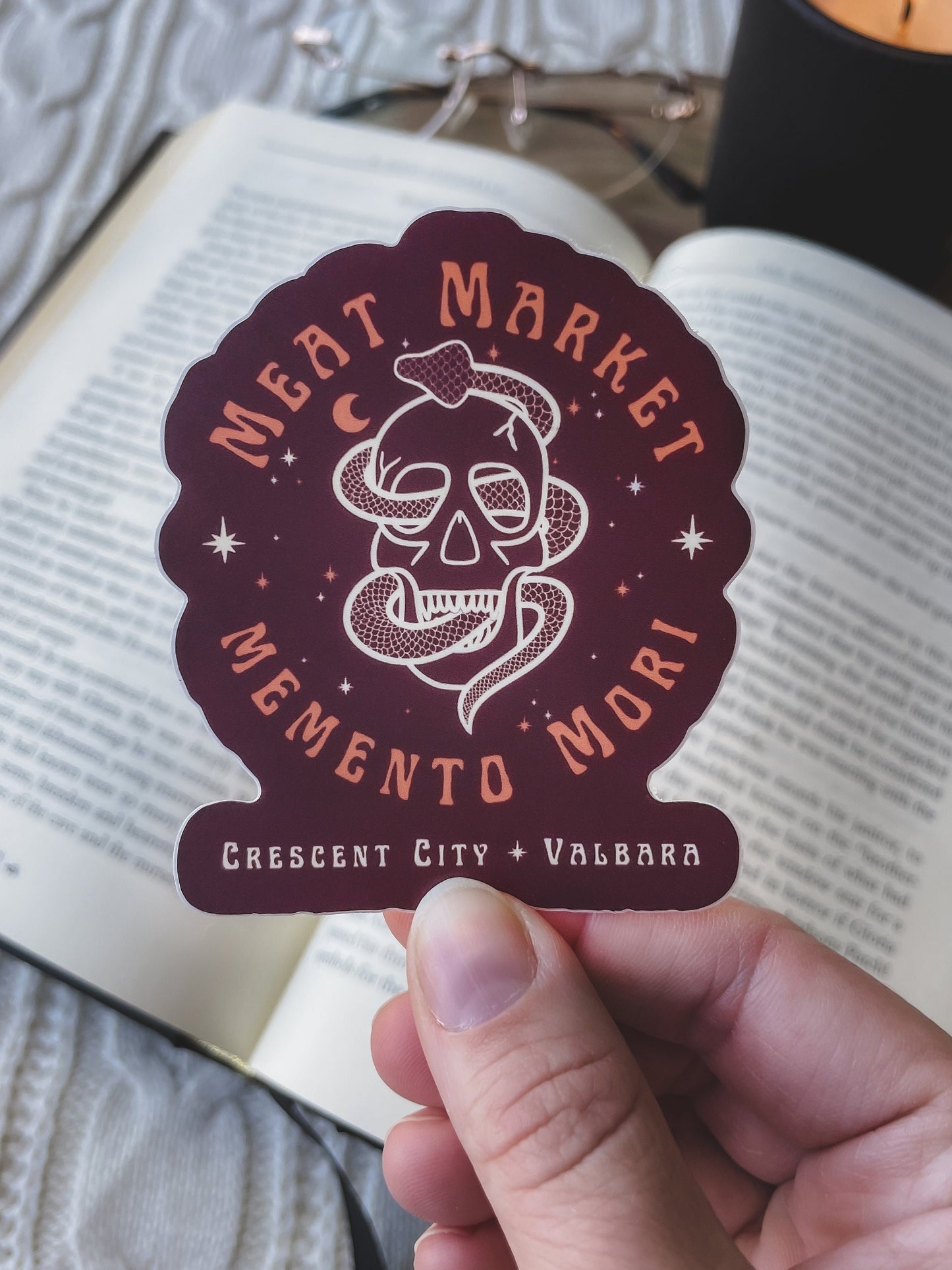 Meat Market Crescent City Waterproof Sticker | Crescent City | SJM | 3"x2.6"