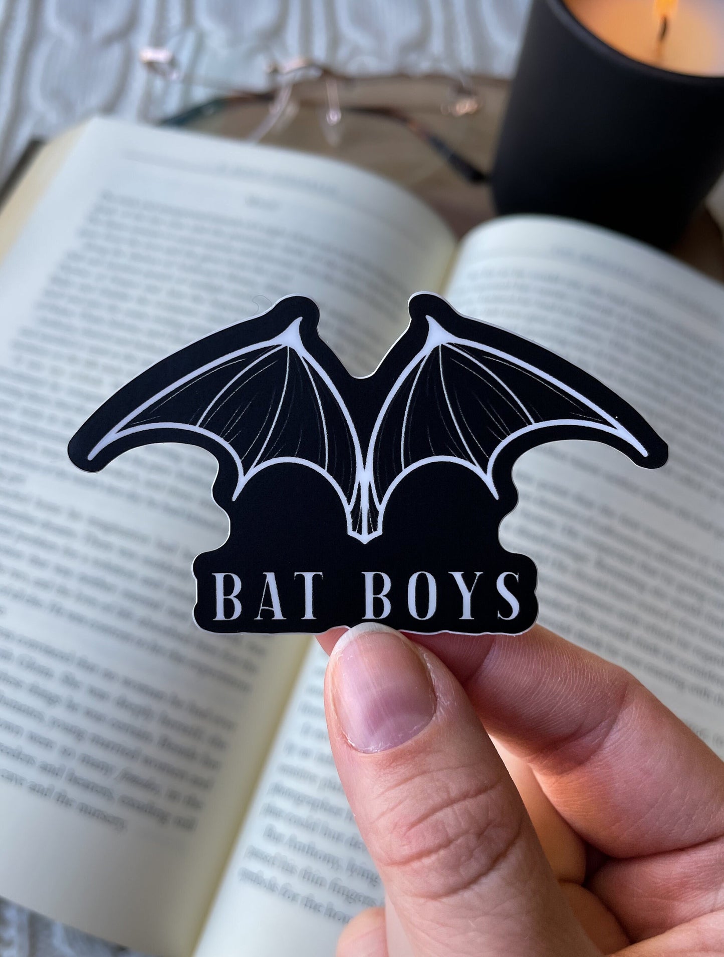 Bat Boys Black Waterproof Sticker | A Court of Thorns and Roses | SJM |  3"x1.9"