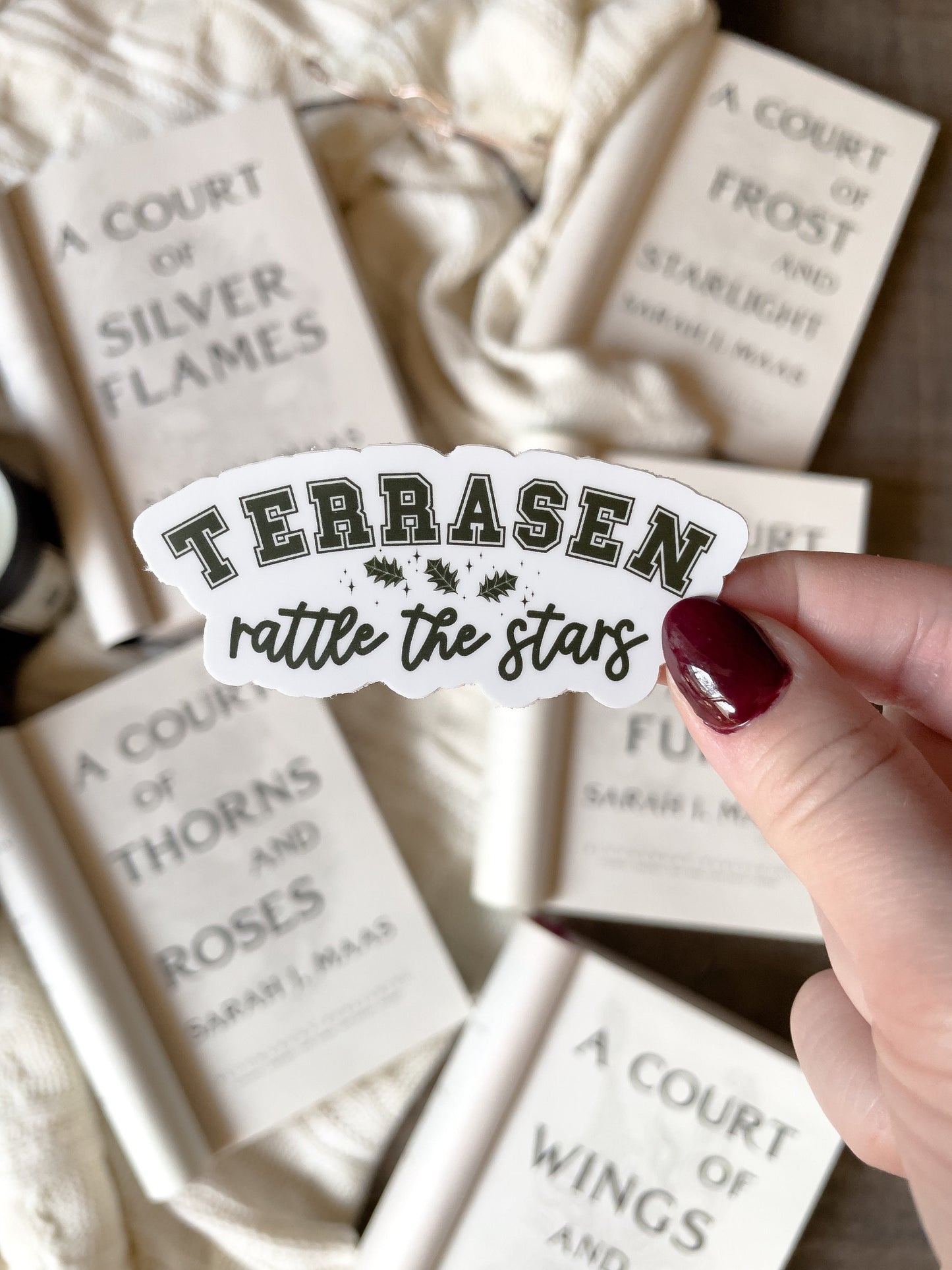 Terrasen Rattle The Stars Waterproof Sticker | Throne of Glass | SJM | 3" x 1.3"