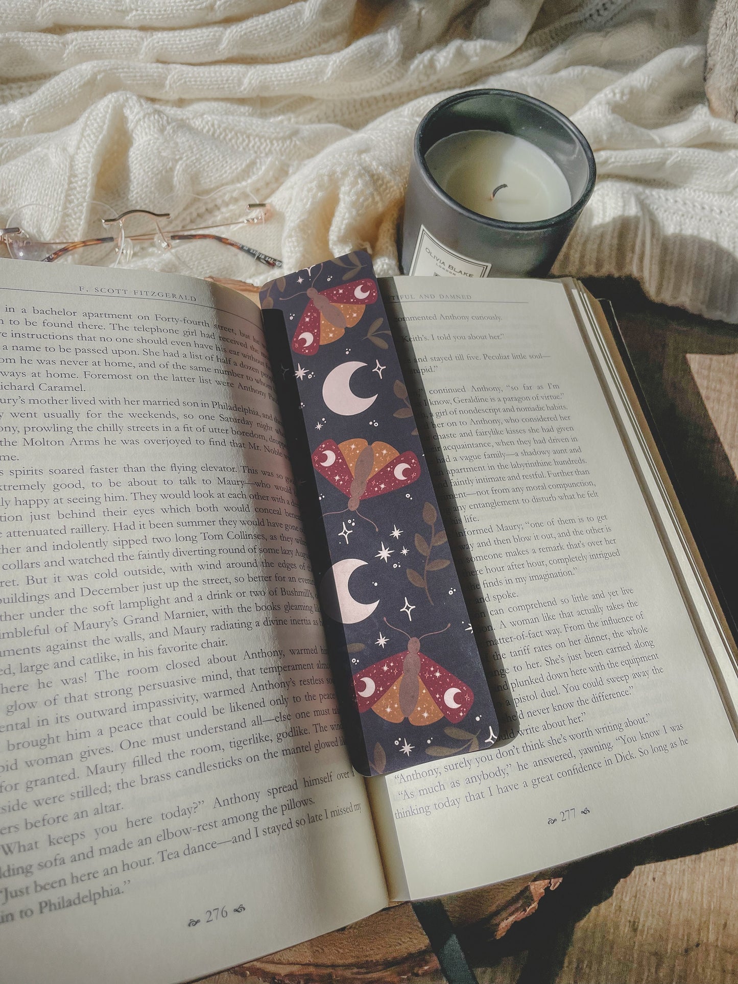 Midnight Moths Bookmark