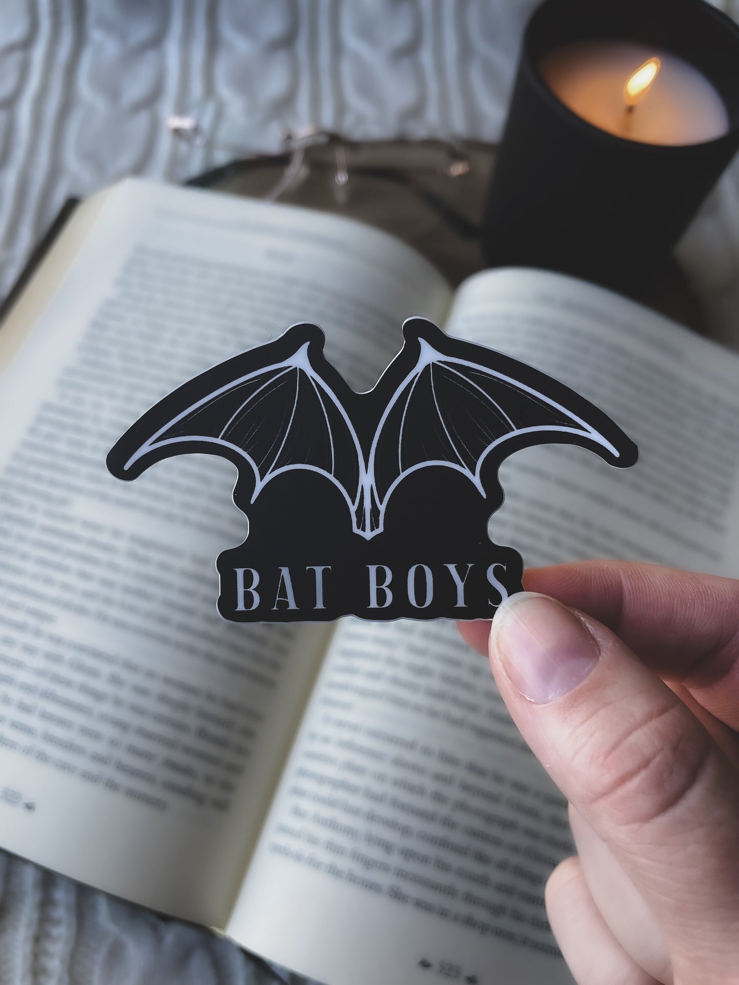 Bat Boys Black Waterproof Sticker | A Court of Thorns and Roses | SJM |  3"x1.9"