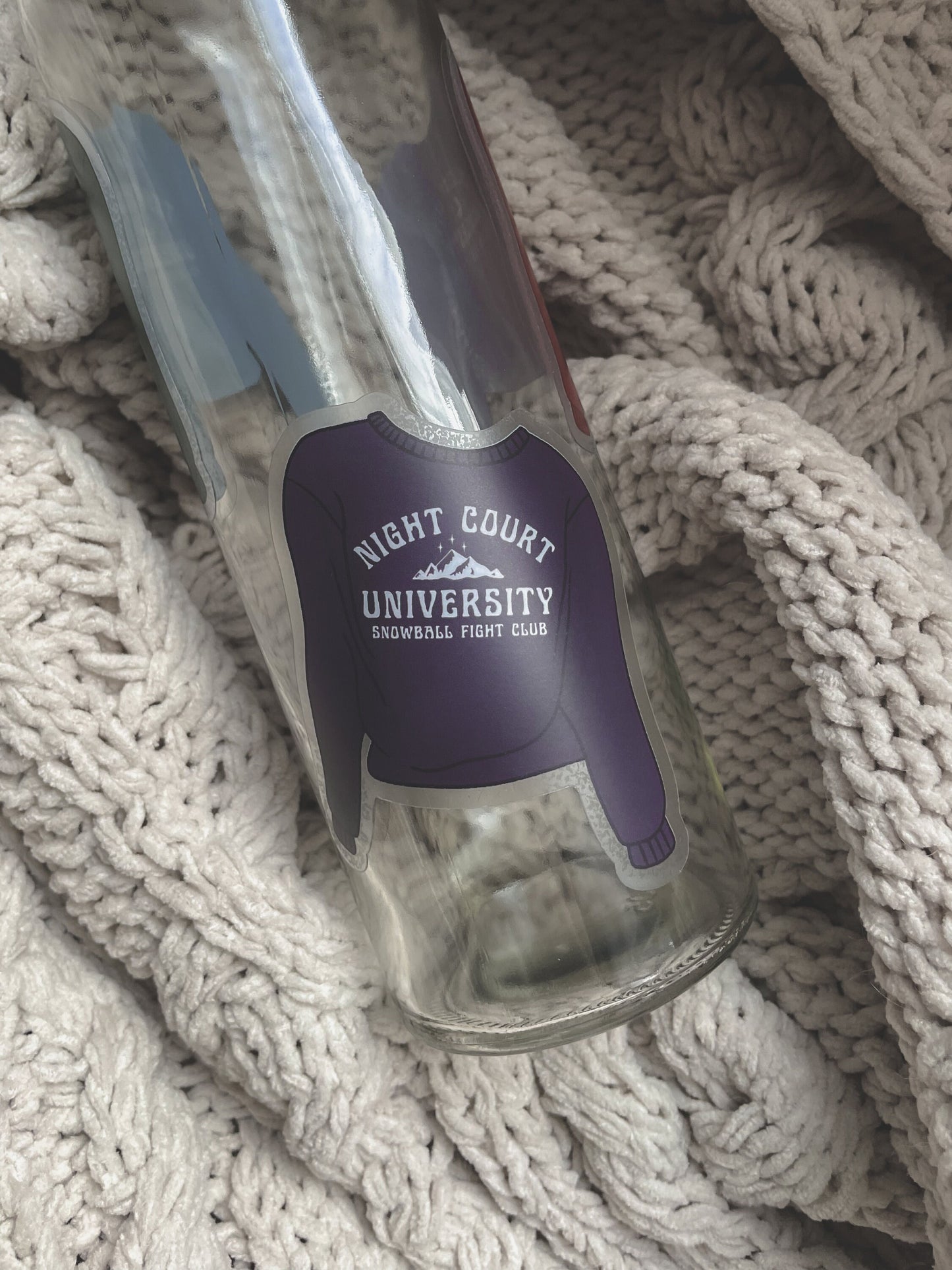 Night Court University Sweatshirt Waterproof Sticker | A Court of Thorns and Roses | SJM | 3" x 2.6"