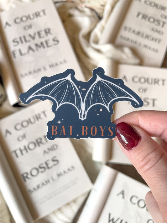 Bat Boys Navy Waterproof Sticker | A Court of Thorns and Roses | SJM | 3"x1.9"