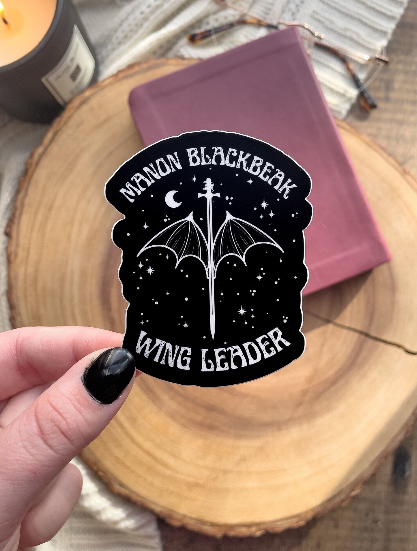 Manon Blackbeak Wing Leader Waterproof Sticker | Throne Of Glass | SJM | 3" x 2.5"