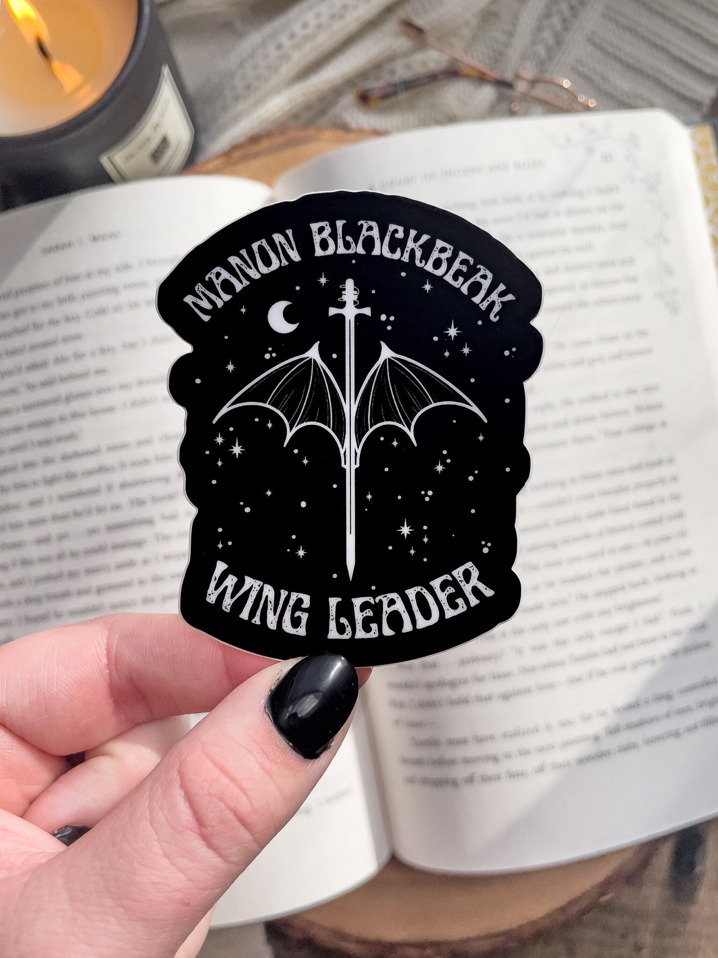 Manon Blackbeak Wing Leader Waterproof Sticker | Throne Of Glass | SJM | 3" x 2.5"