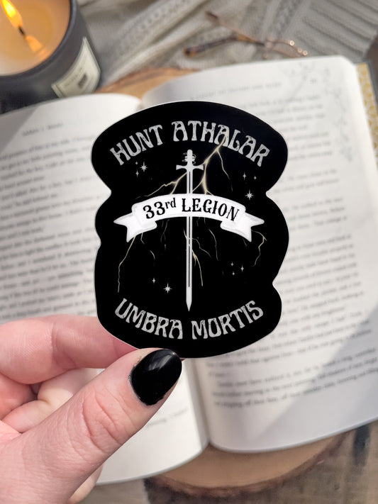 Hunt Athalar Waterproof Sticker | 33rd Legion | Umbra Mortis | Crescent City Sticker | SJM | 3"x2"