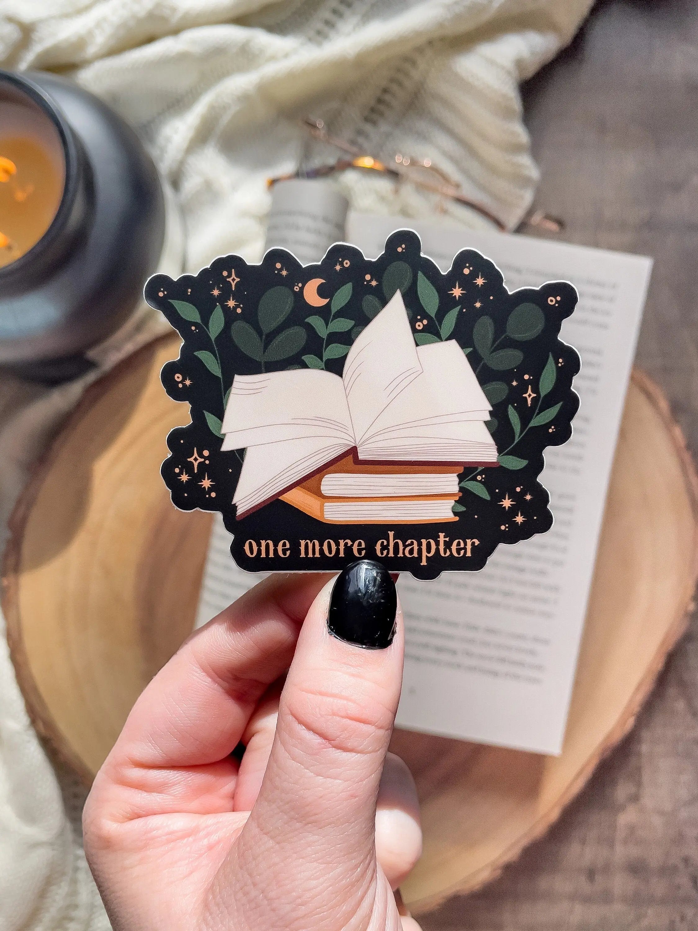 One More Chapter Magic Book Waterproof Sticker | 3”x2.4” – Meaggie Moos