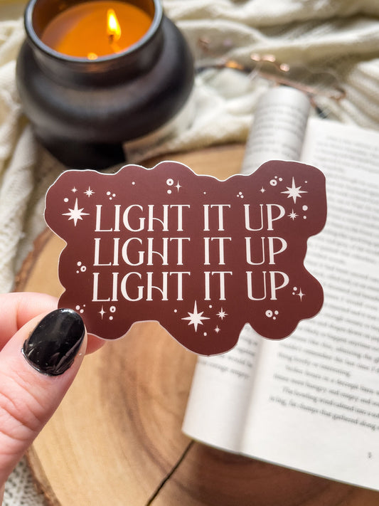 Light It Up Crescent City Waterproof Sticker | SJM | 3"x2.1"