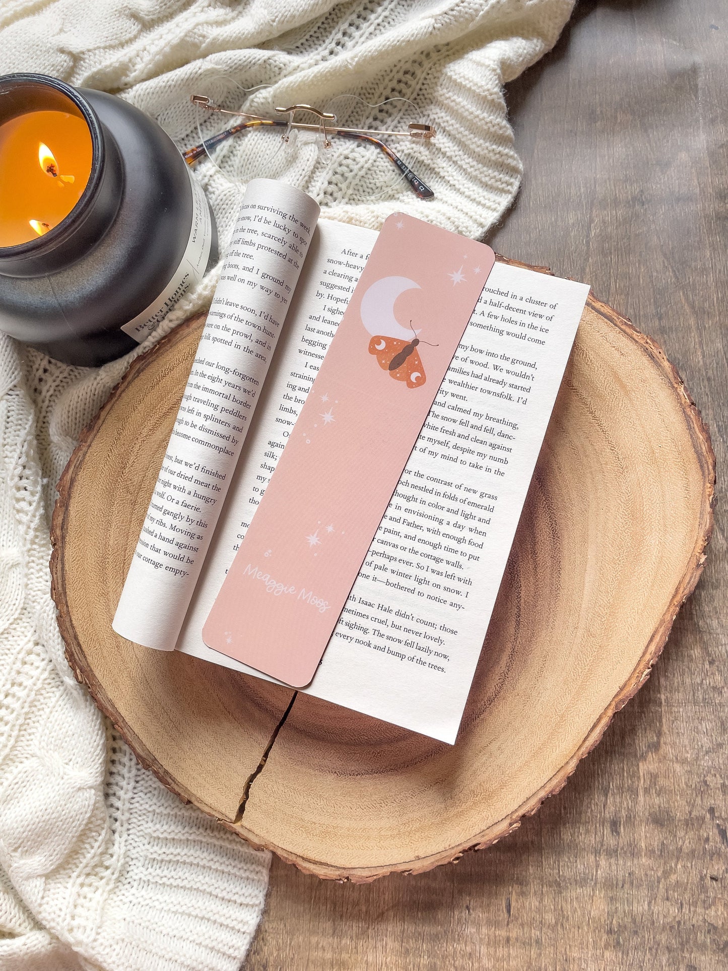 Sunrise Moths Bookmark